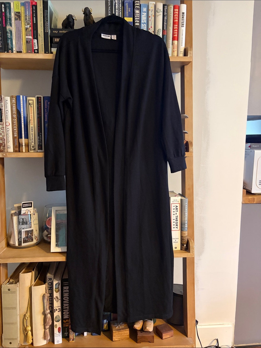 Noisy May Long Black Open-Front Cardigan